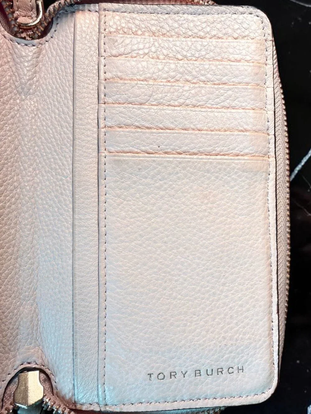 Tory Burch Thea Pebbled Leather Zip-Around Smartphone Wristlet Wallet